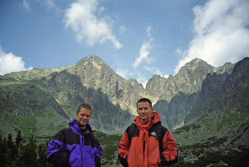 Me and Wlodek Comporek. Slovakian Tatras, summer 2000.