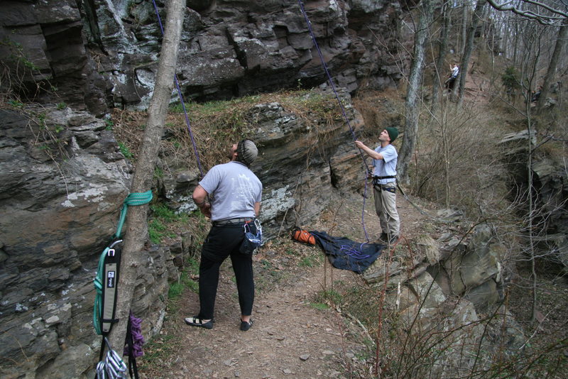 path near chain reaction belaying on deaf and dumb