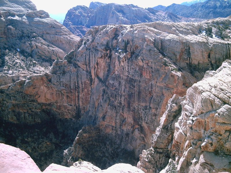 A look at the Hidden wall, from up above.