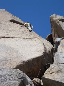 Cory M. works up the face