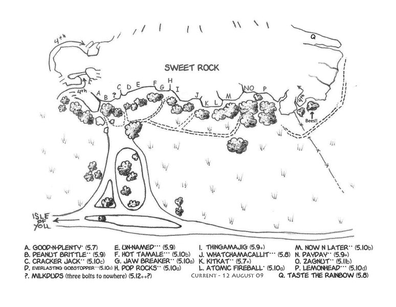 Sweet Rock topo (OLD VERSION-USE MORE CURRENT VERSION!!)