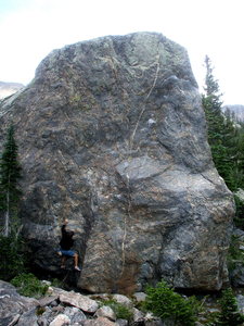 BH on Skyscraper Boulder, RMNP.