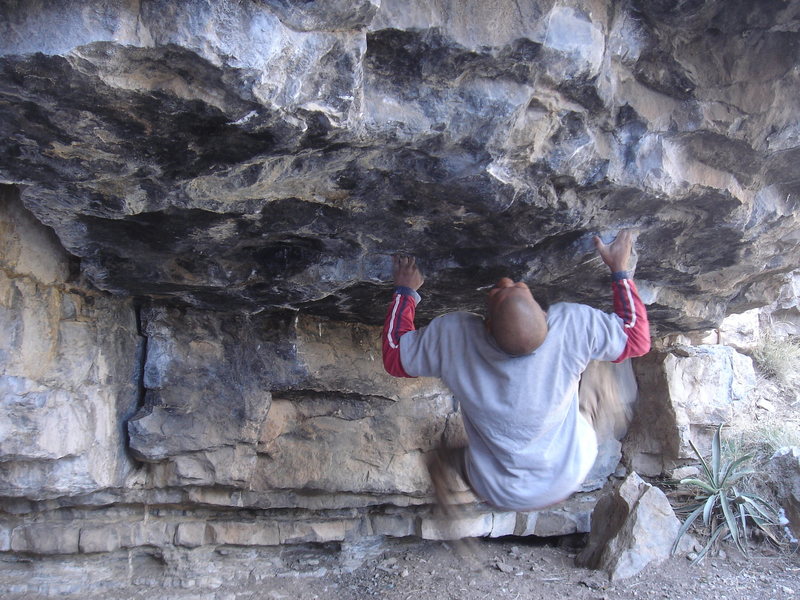 Alex crushing on overhangs at The Temple