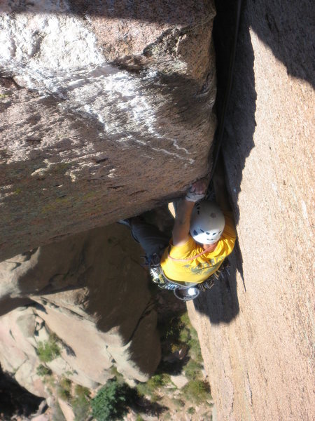 Near the top of Wunsch's Dihedral. Photo by Adam Sinner