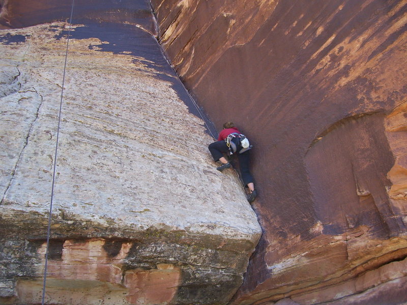 Stef on the slabby start