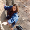 Contriving at the Columns (my only face shot climbing :))