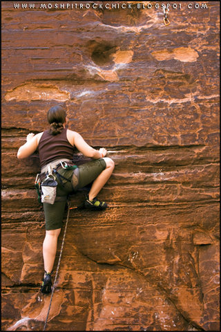 Me between the first and 2nd bolt on Fool's Gold 10b.