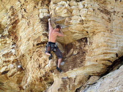 me leading Mic's Master on the Wake Up Wall