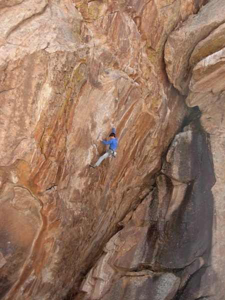 Steep and pumpy-huge holds- only one STOPPER move - a good combo overall.