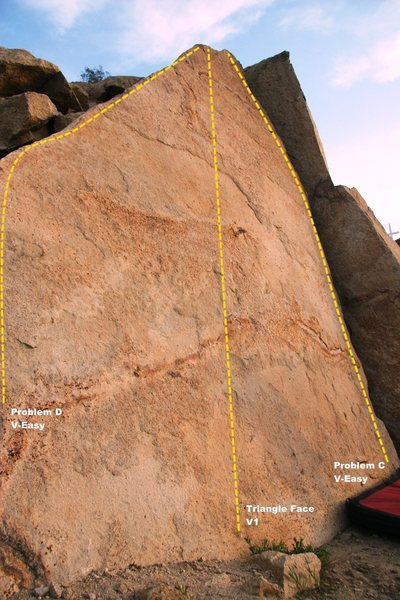 Triangle Boulders Left Topo