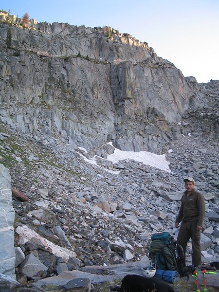 A view from a camping spot for the cliff.