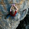 Me leading Lunatic (22***) at Mt Arapiles, Victoria. Photo: Steve Bright