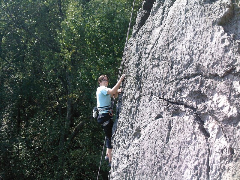 LA on Vertical Extension (5.4). It's just another variation of vertical. gives you another 20 feet of climbing. 