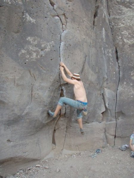 Me, playing around on the crux