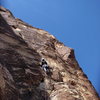 Paul Horton leading the right crack on pitch 2.