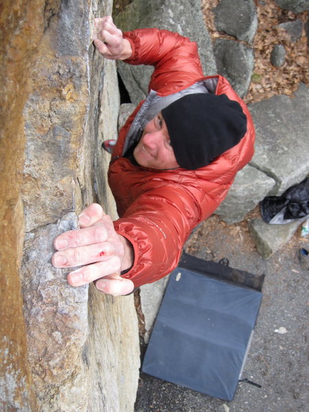 Jekich latching onto the final jug of Susie A.