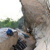 plutonio cave no name? v5 - potrero chico<br>
<br>
taken by cody thomas