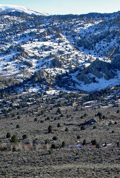 'Dale's Camp' (center, left) from the north.