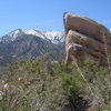 The Corral and the San Gabriel Mountains.