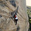 Phil climbs the Santa Barbara classic T-Crack, at Gibraltar Rock.