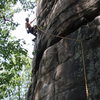 Climbing in New River Gorge.