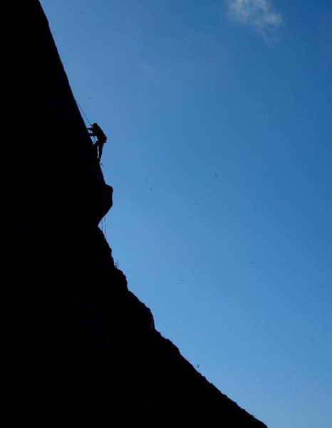 Brent Webster working on a new route at Slab City, Riverside Quarry