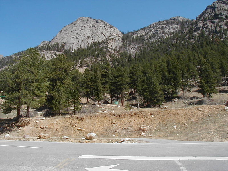 Roadside parking on north side of US Hwy 34. Approach on east side of Della-Terra.