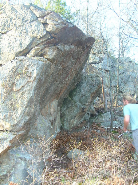 The Wave Boulder as you come up the hill.