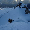 Looking back at the other climbers. 