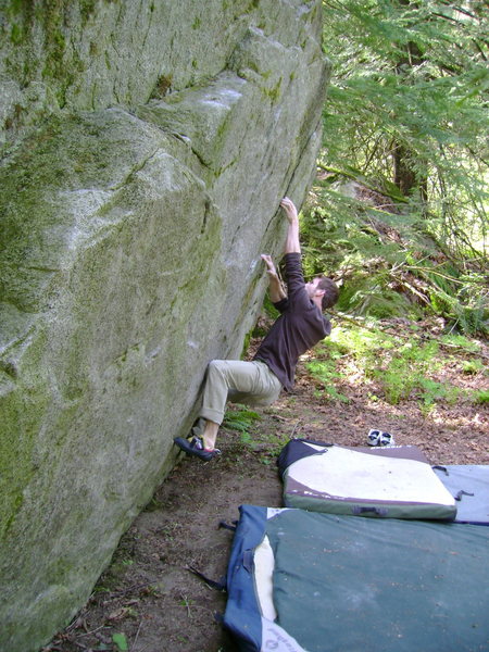 Brock Tilling on some thin holds.