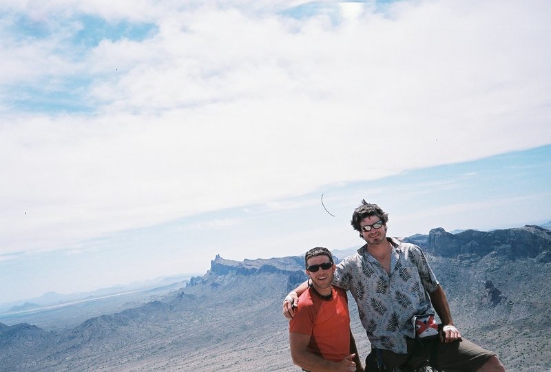 summit of courthouse. If I would have had more film i would have taken a photo of the cholla ball that latched to the back of my calf on the down climb