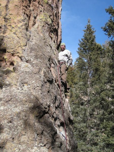 Enjoying Little Viking on an early spring day. 2009.