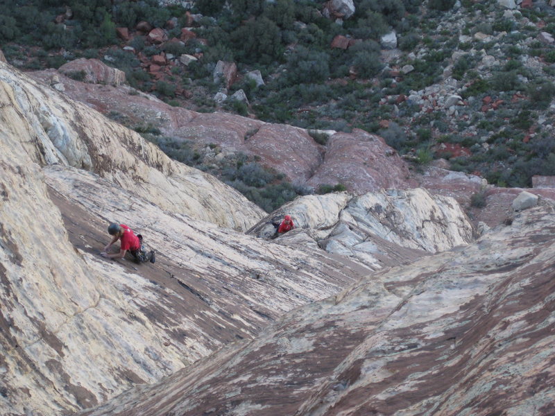 Climbers on pitch 5, Bourbon St.