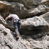 John Ross arriving at the last roofs, about 120 feet off the ground.<br>
<br>
Photo by Tyler Ross.