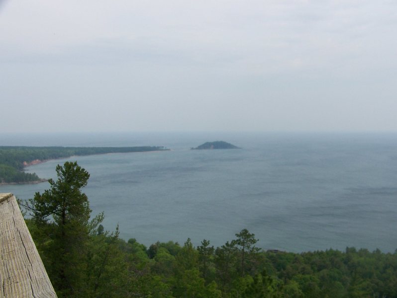 Little Presque isle from th top of sugarloaf