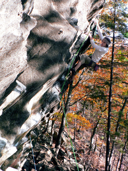 Cliff flashing his second lead ever.