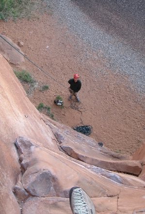 Hope that guy down there can handle a rope....