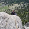 Mark topping out on the Bookmark Pinnacle.