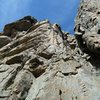 Looking up at the final three pitches of Atlantis.