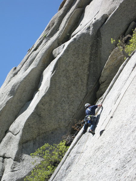 There are some cool crack traverse moves on this one