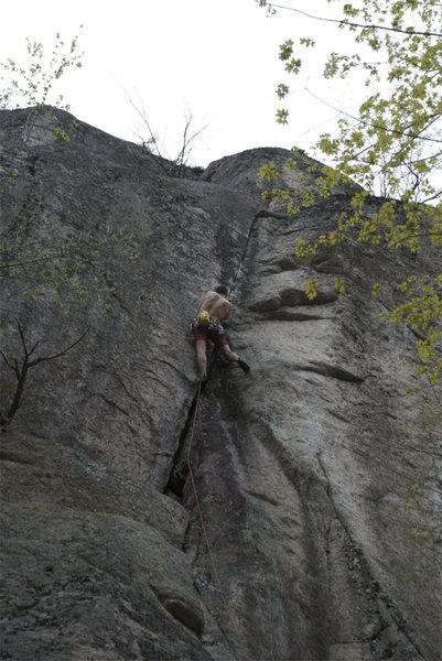 Getting into the crux section