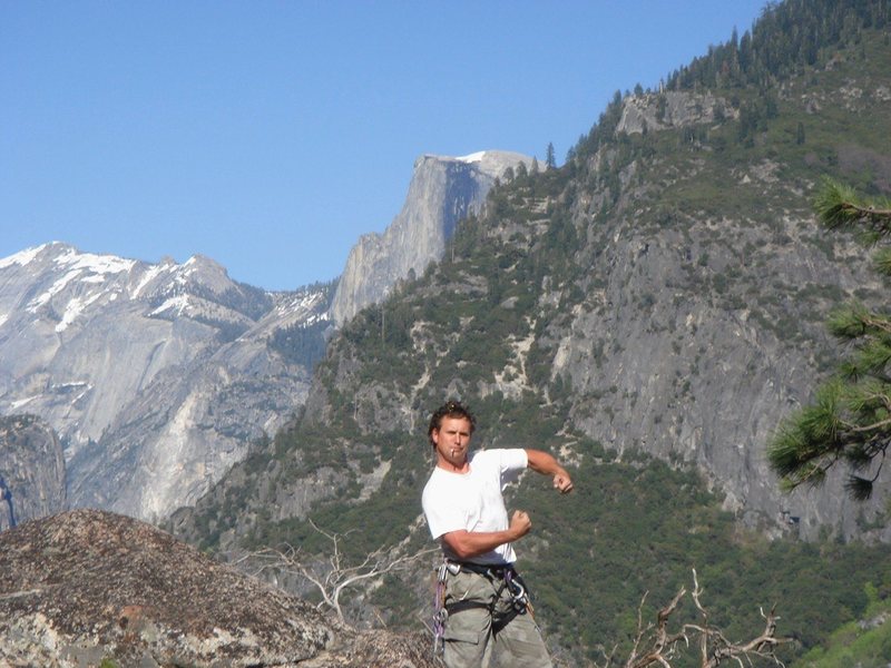 Day 2 - Me (with Half Dome), hamming it up on top of the Manure Pile.<br>
<br>
Photo by Joe V.