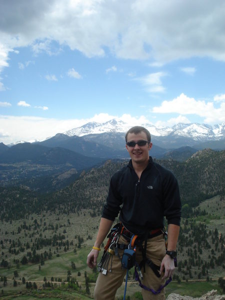 Me after topping out...just before the noontime storms....stellar climb