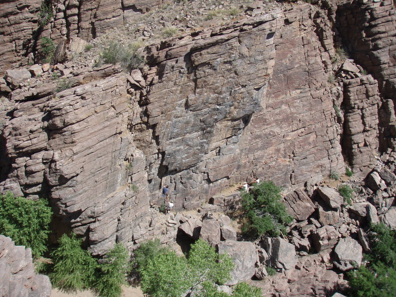 View of Solomon Wall from the top of Valerie's wall