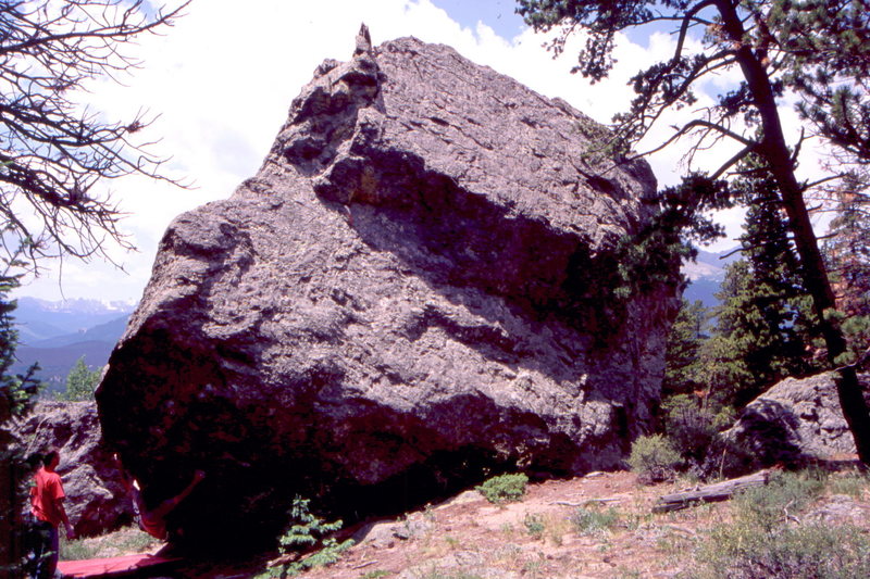 BH on the southeast arete of the Trojan Horse Boulder, Allens Park area, Even Flow Blocks/Deer Ridge aka Pierson Park Blocks.