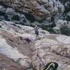 Looking down from pitch four