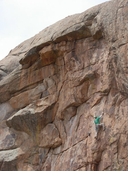 Good rests in between excellent face climbing. Photo by David Russell.