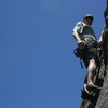 Me just after the crux of Ursa Major 5.10c some fun thin friction climbing.