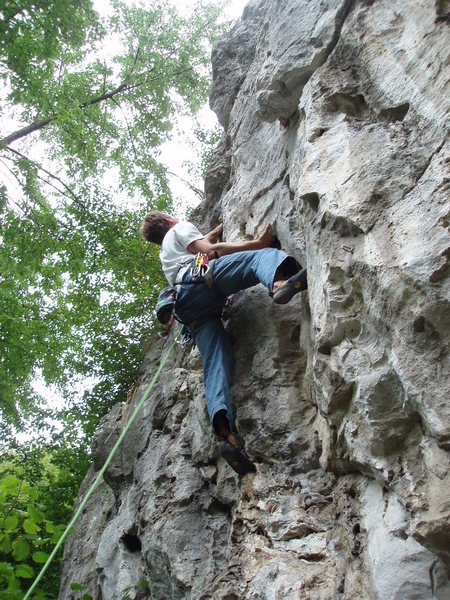 Terminator 6a<br>
Just steep enough to avoid the rain