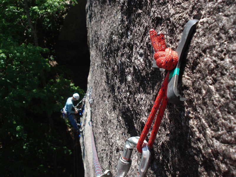 the hooks are great, do not fear... adam is at the pitch 1 belay here...